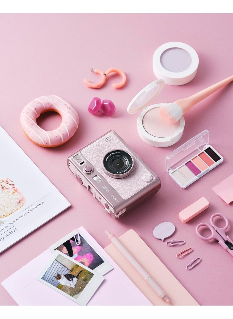 Instax Fujifilm INSTAX Mini Evo Hybrid Instant Camera & Photo Printer Gentle Rose – 2.7 Inch LCD, Digital Preview, Bluetooth, 10 Lens & Film Effects, Uses INSTAX Mini Film - Image 4