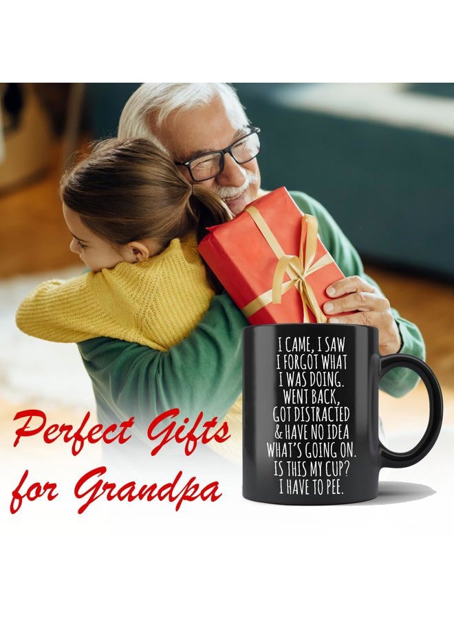 HZIZI Funny Mug Senior Citizens I Came I Saw I Forgot What I Was Doing - Funny, Sarcasm, Sarcastic gifts for Elderly Grandma Grandpa Mom Dad Birthday Gift Retirement Gift Black 11oz Ceramic Coffee Mug 11oz - Image 2