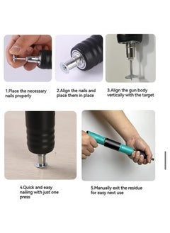 TIGER Nail Wall Fastening Tool for Cement – Heavy-Duty Manual Steel Nail Gun with 10 High-Strength Nails – Durable Hand Tool for Concrete, Wood & Brick Surfaces – Ideal for Carpentry, Home Décor, Electrical Installation & DIY Wall Fixing Projects  - Image 3