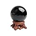 Acxico Acxico 1Pcs 60mm Natural Black Obsidian Sphere Crystal Ball Healing Stone + Free Stand  - Image 2