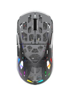 UCHUANG Wireless Gaming Mouse ,Tri-Mode PC Gaming Mice 2.4G/Bluetooth/Wired,Noiseless Mouse RGB Backlit,Transparent Shell, Multimedia Side Keys,5-Speed DPI (1200-3600),for Win/MAC,Grey  - Image 1