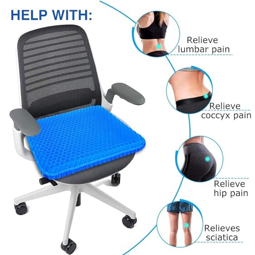 Bulfyss Medical-Grade Gel Seat Cushion, SmartGRID Ortho Pro Seat Cushion, Double-Sided | Office Chair, Car Or Home | Reduces Lower Back, Spine, Hip Pain | Posture Correction - Image 4