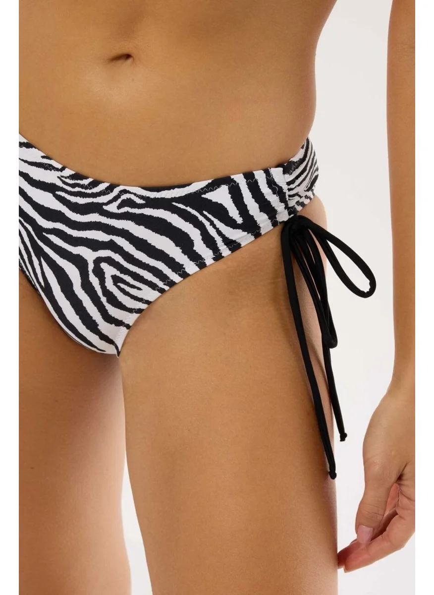 Ayyıldız 20522 Zebra Patterned Strapless Bikini Set