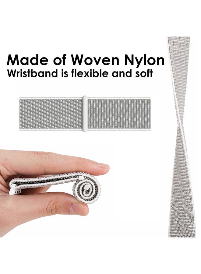 O Ozone Nylon Sport Strap For Apple Watch Series 10 9 8 7 6 5 4 SE, 38/40/41/42mm Soft Breathable Adjustable Sport Smartwatch Band -Seashell - Image 5