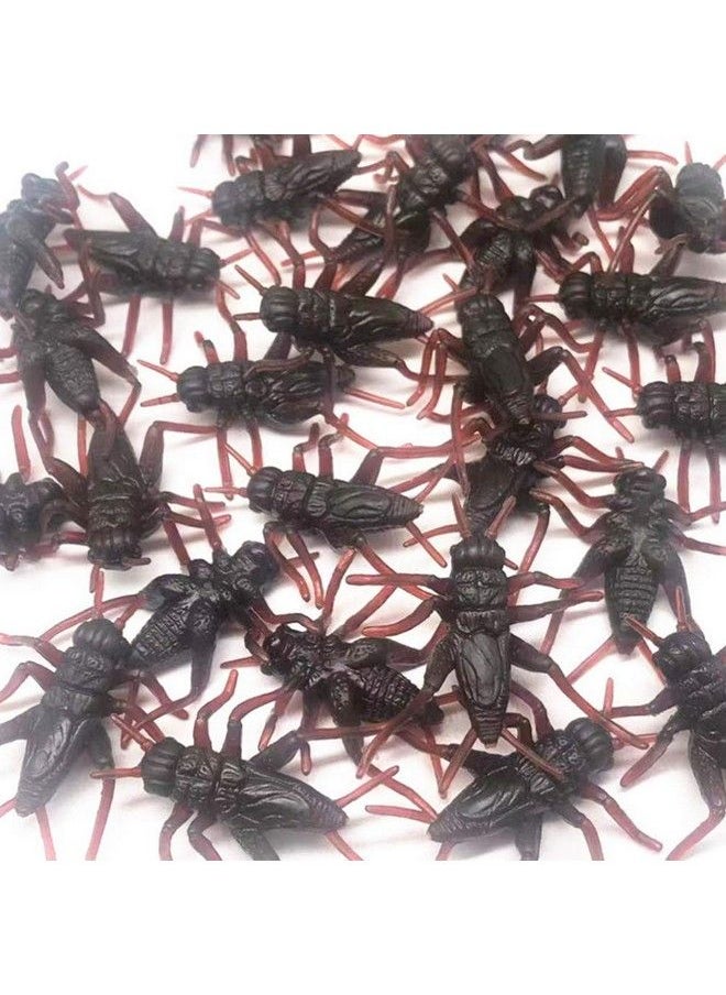 Toyvian - Fake Bugs 50Pcs Insect Prank Toy Cricket Props Plastic Fake Insect Toys Prank Scary Trick Tricky Brains Joke Gifts For April Fool Party Props Office Pranks - Image 1