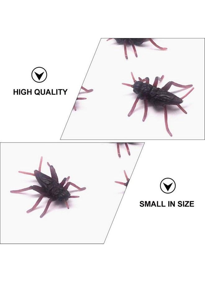Toyvian - Fake Bugs 50Pcs Insect Prank Toy Cricket Props Plastic Fake Insect Toys Prank Scary Trick Tricky Brains Joke Gifts For April Fool Party Props Office Pranks - Image 1