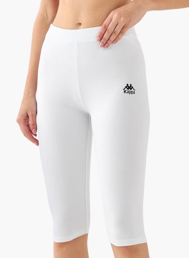 Kappa Pack of 2 Elasticated Knee Length Leggings with Logo Design - Image 4