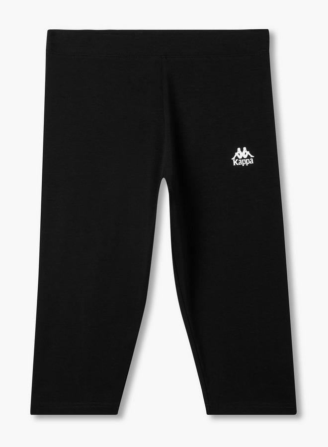 Kappa Pack of 2 Elasticated Knee Length Leggings with Logo Design - Image 3