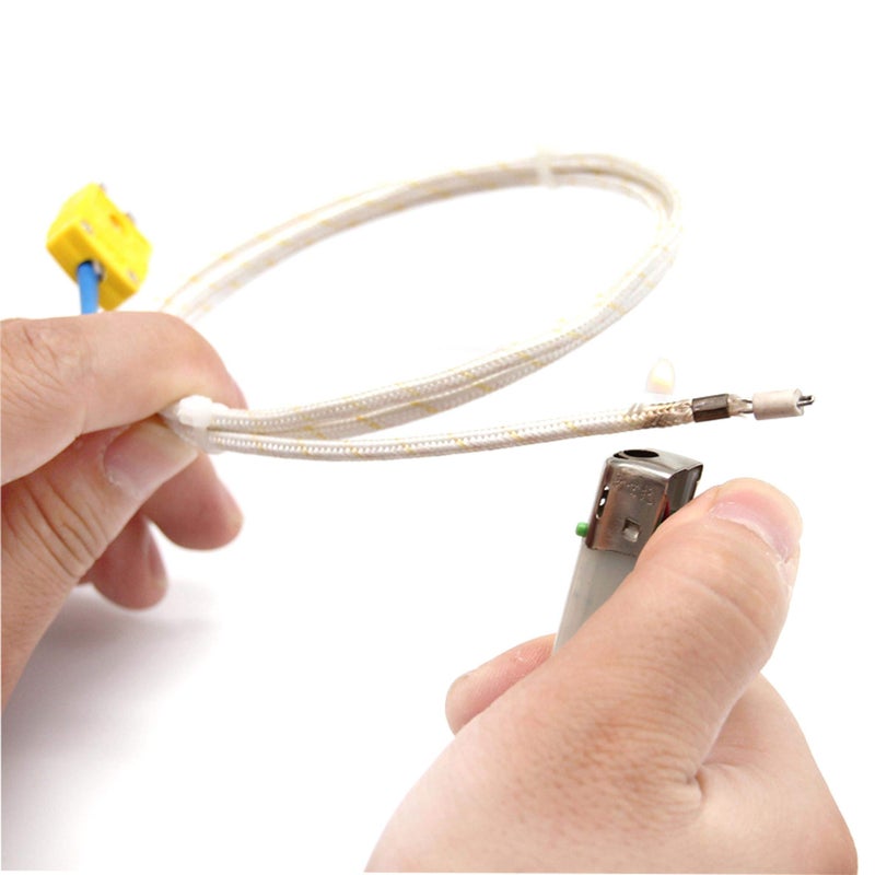 T-PRO K-Type Thermocouple Wire for Very High Temperature(0-1000â„ƒ) Fiberglass (2M Wire) - Image 1