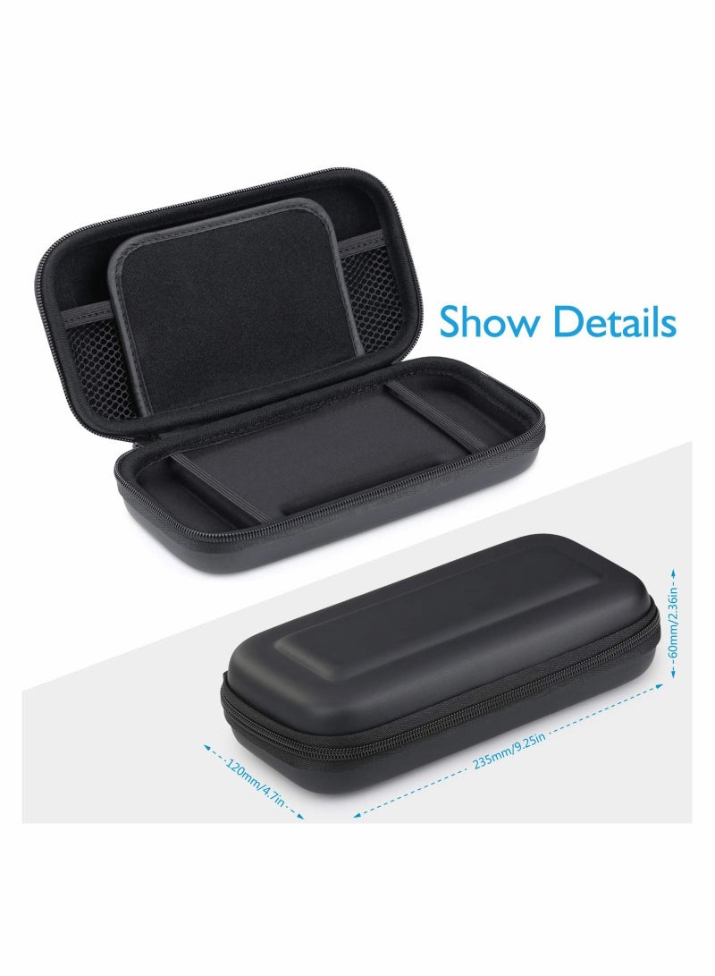 Captaintech Carrying Case Compatible with Switch Lite, Protective Hard Shell Travel Carrying Convex Case Pouch for Switch Lite Console + 2 Pack Screen Protector - Image 3