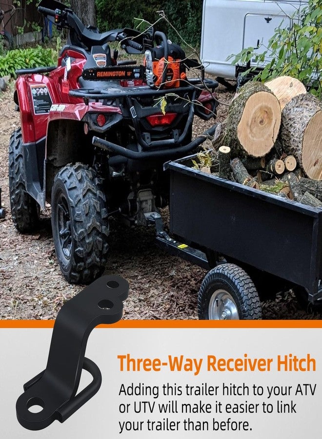 lifgarfe Three-Way Receiver Hitch Lawn Mover Hitch Attachments Fit for ATV/UTV - Image 2