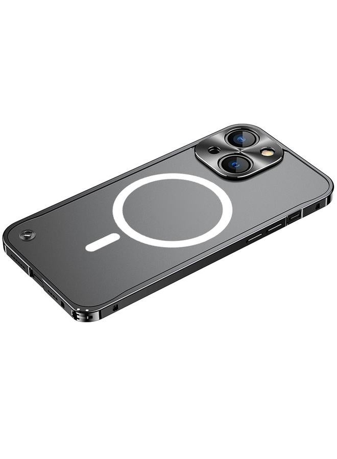 S-TOP Case For iPhone 13 Metal Frame Frosted PC Shockproof Magsafe Case - Image 1