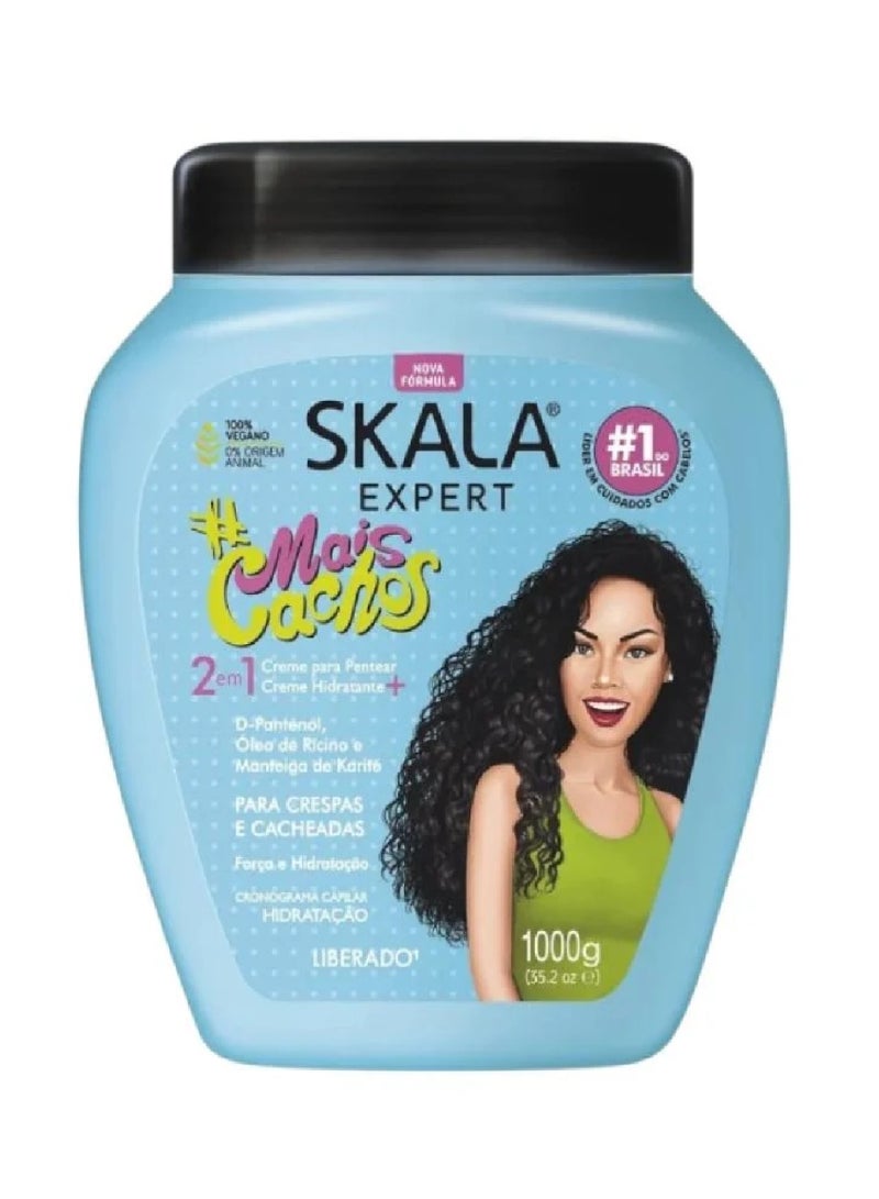 سكالا مايس كاتشوس كريم علاجي 2 في 1 بلسم يُترك على الشعر لجميع أنواع الشعر المجعد - 1000 جرام - Image 1