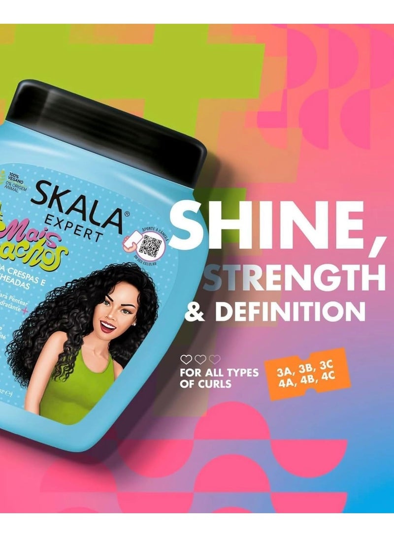 سكالا مايس كاتشوس كريم علاجي 2 في 1 بلسم يُترك على الشعر لجميع أنواع الشعر المجعد - 1000 جرام - Image 5