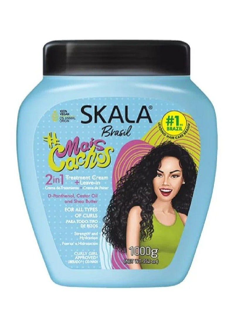 SKALA Mais Cachos 2in1 Treatment Cream For All Types Of Curls - 1000g - Image 1