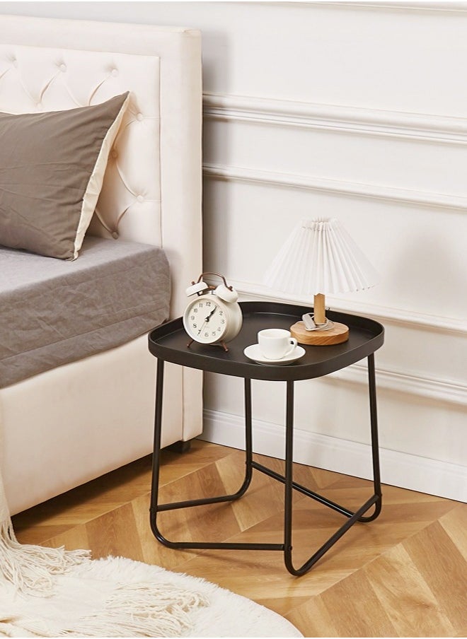 fashionhome Multipurpose Portable Modern Design Stylish Square Tray Table Nightstand Sofa Side Table 43 x 35 x 47 Centimeter  - Image 1