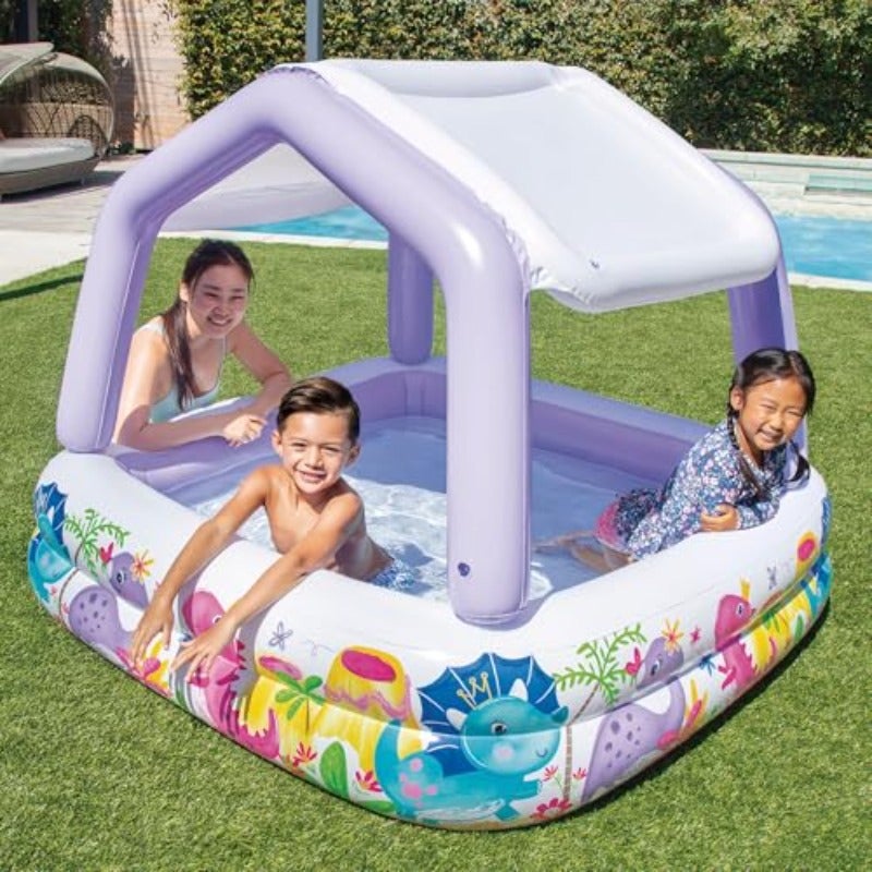 57470 Infltable Kiddie Pool With Sun Shade - Image 2