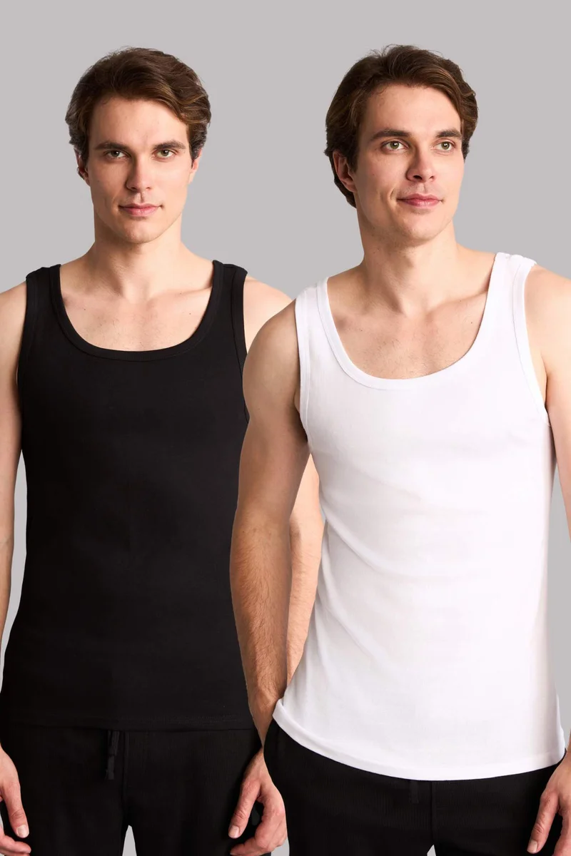 Defacto Slim Fit 100% Cotton Ribana 2 piece Tank Top