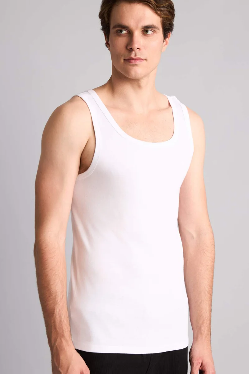 Defacto Slim Fit 100% Cotton Ribana 2 piece Tank Top
