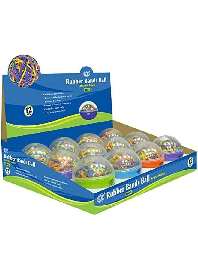 FIS Fsrb01A Rubber Bands Ball Set 12 Pieces 89 Mm X 1.7 Mm Size Assorted - Image 3