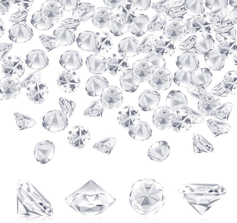 SUREAM Vase Fillers Crystals, 4500 Pieces No Holes Faux Acrylic Clear Ice Rock Diamonds, Treasure Gems for Party Table Scatter, Wedding, Arts, Crafts, Birthday and Christmas Decoration (6mm/0.24Inch) - Image 1