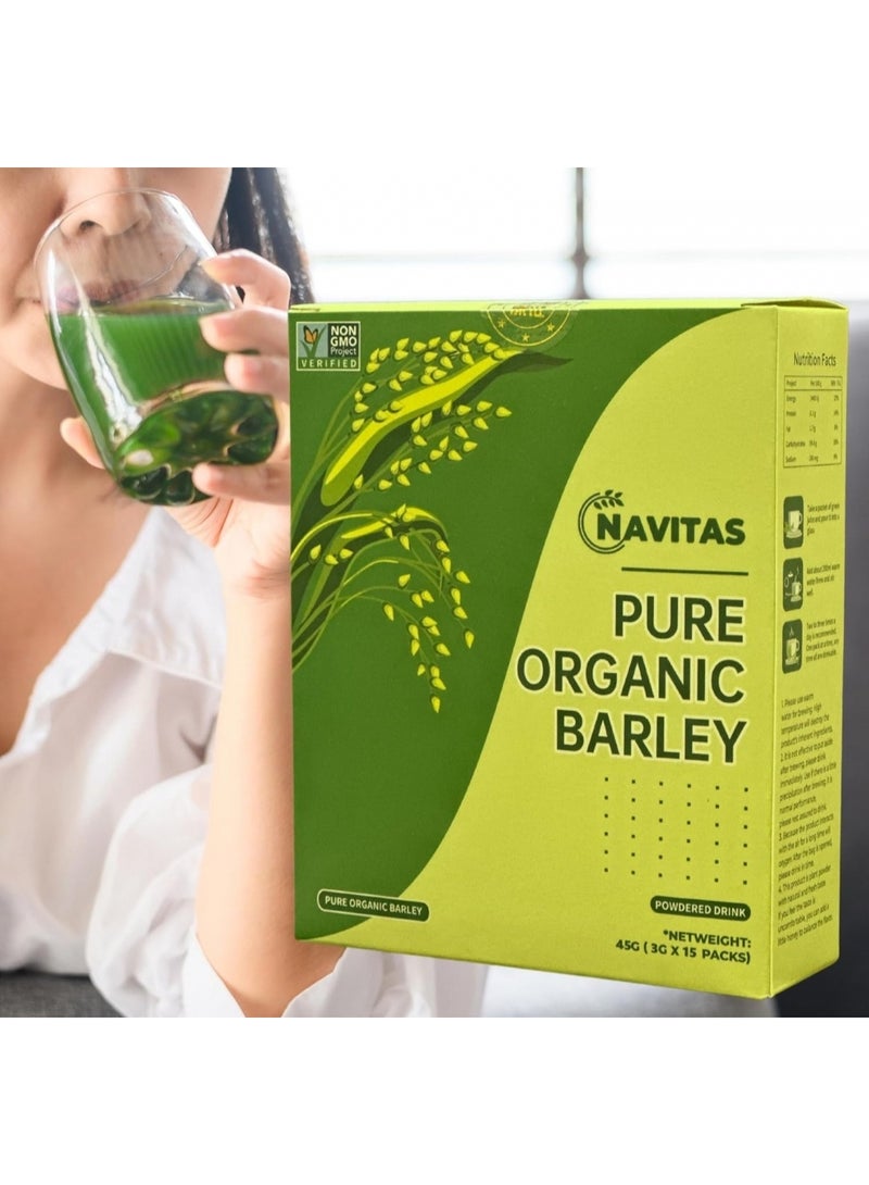 نافيتاس مسحوق شراب الشعير العضوي النقي . - Image 2
