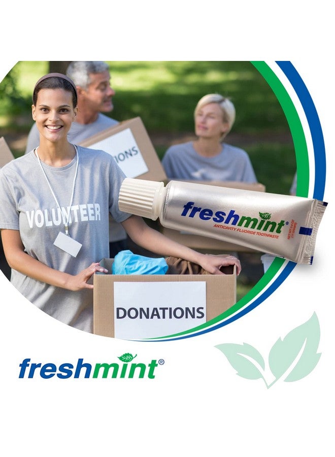 Freshmint 144 أنبوب من معجون الأسنان بالفليوريد المضاد للتسوس بنكهة النعناع الطازج 0.6 أونصة أنبوب معدني الأنابيب لا تحتوي على صناديق فردية لتوفير إضافي حجم السفر - Image 4
