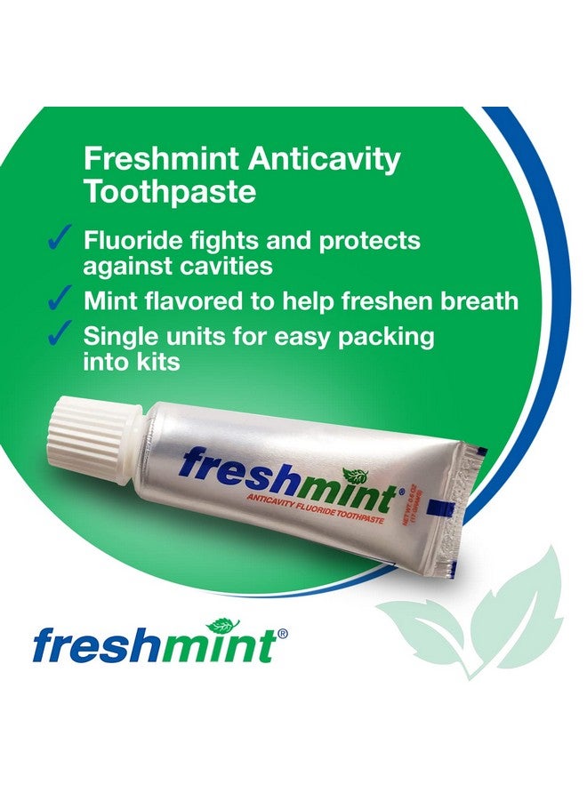 Freshmint 144 أنبوب من معجون الأسنان بالفليوريد المضاد للتسوس بنكهة النعناع الطازج 0.6 أونصة أنبوب معدني الأنابيب لا تحتوي على صناديق فردية لتوفير إضافي حجم السفر - Image 2