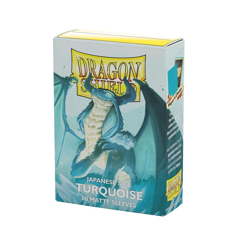 Dragon Shield Japanese Size Card Matte Sleeves 60 CT Smooth Tough Premium TCG Sleeves Compatible with YuGiOh Naruto Cardfight Vanguard Turquoise Players Choice - Image 2