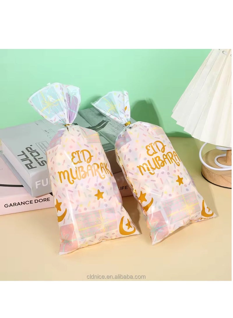 50Pcs Muslim Eid Mubarak Candy Snack Treat Bag Gift Biscuit Cookie Opp Plastic Bags - Image 3