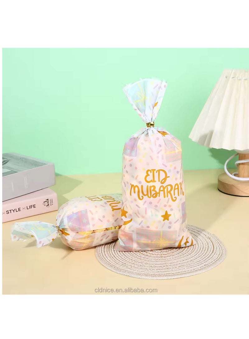 50Pcs Muslim Eid Mubarak Candy Snack Treat Bag Gift Biscuit Cookie Opp Plastic Bags - Image 4