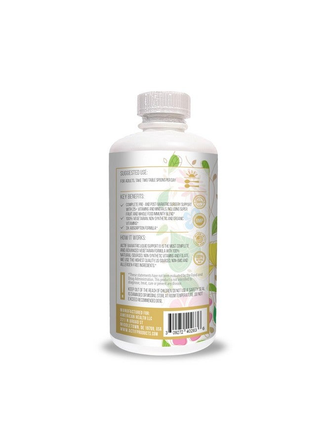 Actif Organic Bariatric Liquid Support With 25+ Organic Vitamins And Minerals For Bariatric Surgery, Advanced Formula, Non GMO, 32 Oz - Image 2
