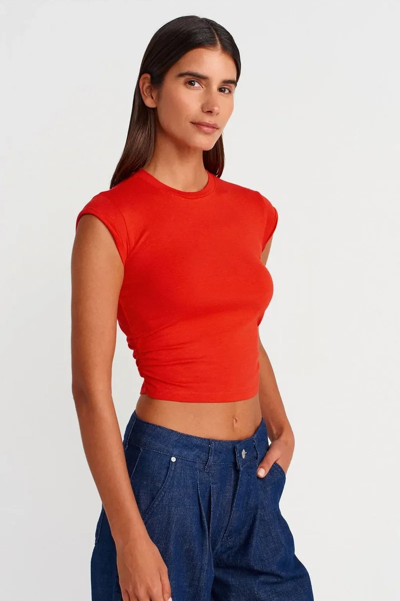 ديلفين DILVIN Women's Sleeveless Crop T-shirt