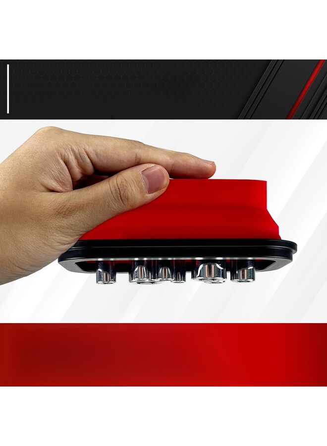 3-piece Collapsible Magnetic Parts Tray Set, Foldable Magnetic Tray, Different Size Tool Trays for Screw, Bolts, Nuts, Washers, Pins and Other Small Metal Parts and Tools, Insulating si - Image 3