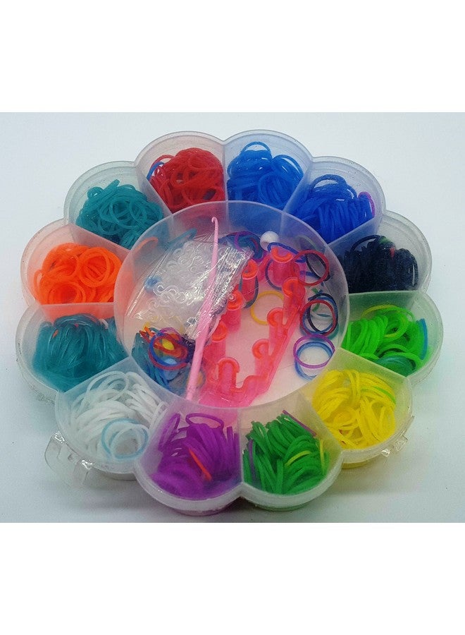 CraftDev Rainbow Color DIY Loom Band Kit (Flower Shape)