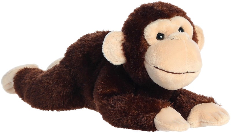 AuroraÂ® Adorable Flopsieâ„¢ Chimp Stuffed Animal - Playful Ease - Timeless Companions - Brown 12 Inches - Image 1