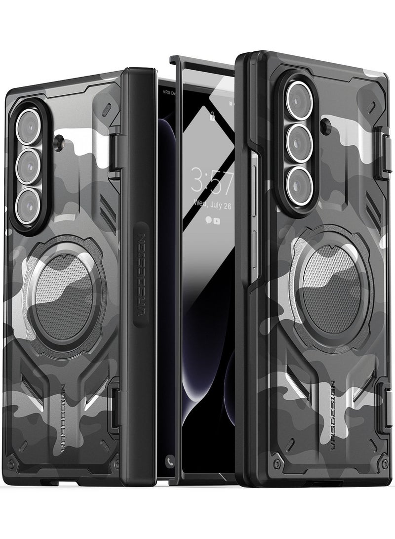 VRS Design Terra Guard Modern Active 360 Samsung Galaxy Z Fold 7 [MagSafe] Case Cover (2025) with [Built in Screen Protector] & Hinge Protection - Camo Black  - Image 1