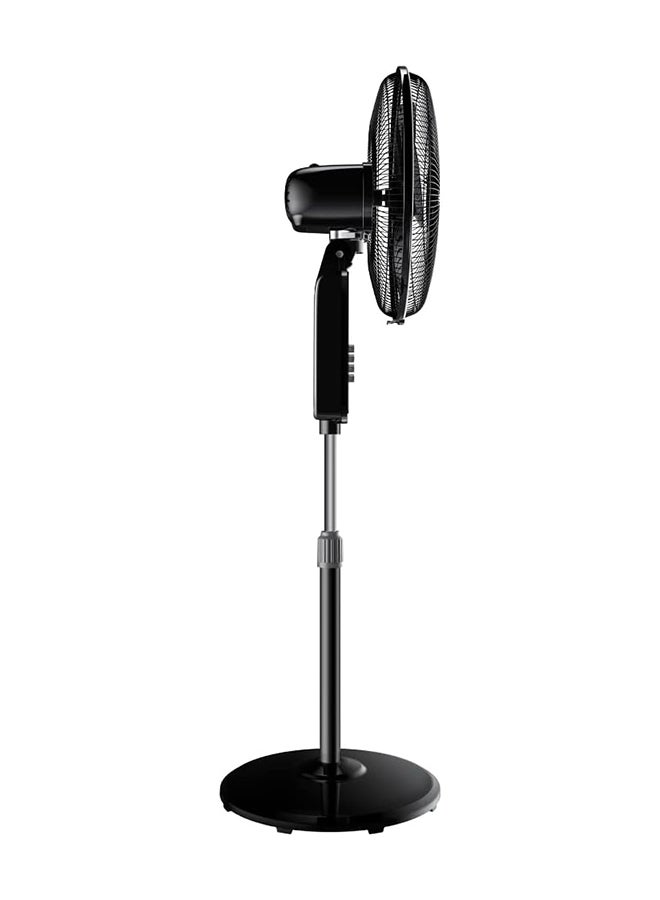 Midea Pedestal Stand Fan with SQD Motor, 16 inch, 3D Oscillation Directions, 3 Speed Levels & Adjustable Height, 3 Leaf Blade with 7.5 Hours Timer, Best for Home & Office 50 W FS4019K Black - Image 4
