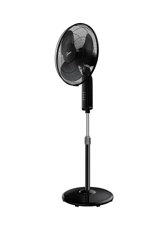 Midea Pedestal Stand Fan with SQD Motor, 16 inch, 3D Oscillation Directions, 3 Speed Levels & Adjustable Height, 3 Leaf Blade with 7.5 Hours Timer, Best for Home & Office 50 W FS4019K Black - Image 3