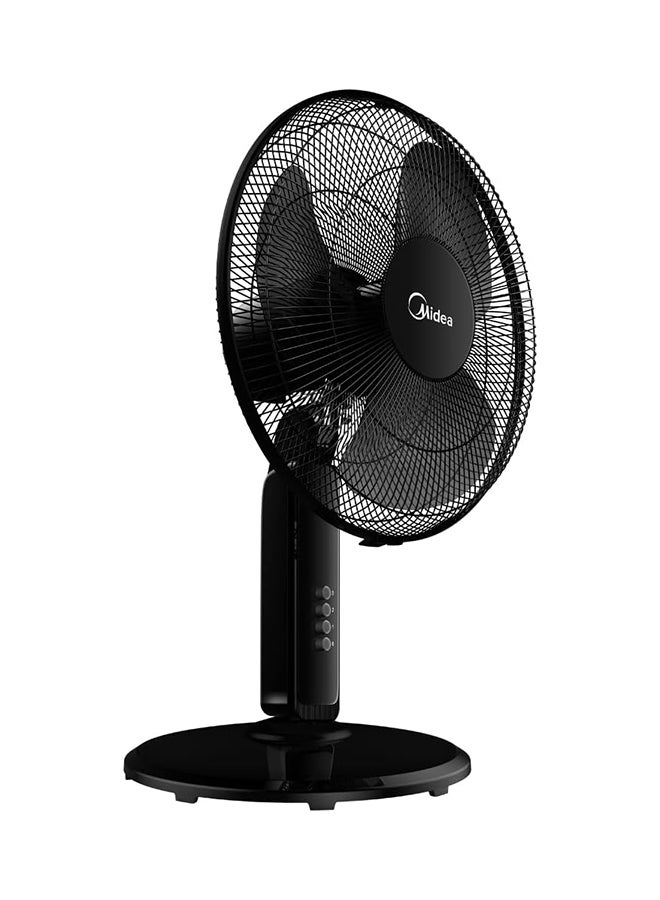 Midea Pedestal Stand Fan with SQD Motor, 16 inch, 3D Oscillation Directions, 3 Speed Levels & Adjustable Height, 3 Leaf Blade with 7.5 Hours Timer, Best for Home & Office 50 W FS4019K Black - Image 5