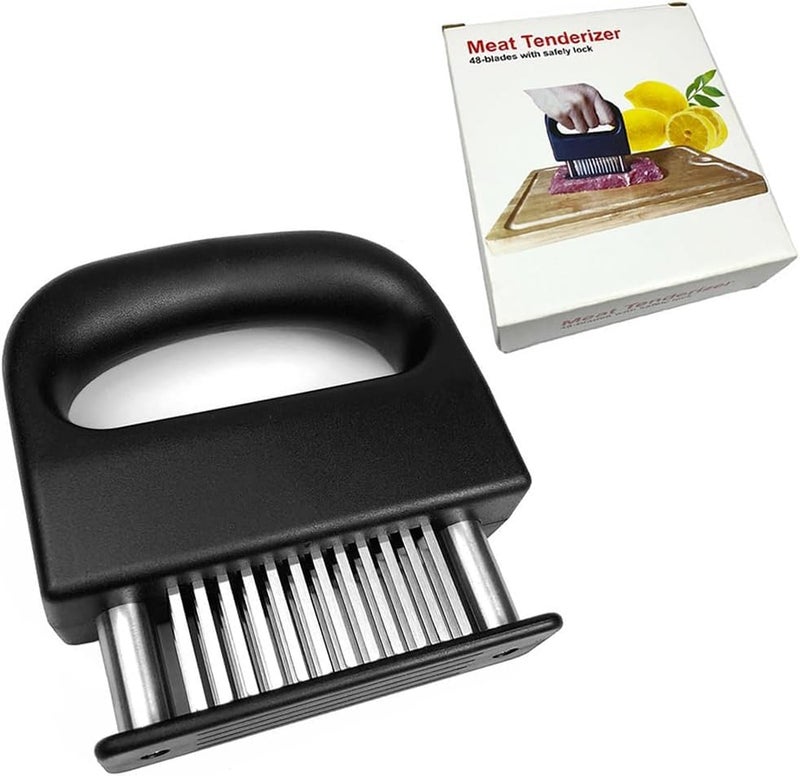 WE-CEF Meat Tenderizer, Meat Tenderizer Tool, Meat Tenderizer Mallet with 48 Stainless Steel Ultra Sharp Needle Blades, Meat Hammer Meat Pounder for Tenderizing Beef, Turkey, Cooking Tool for Marinade - Image 1