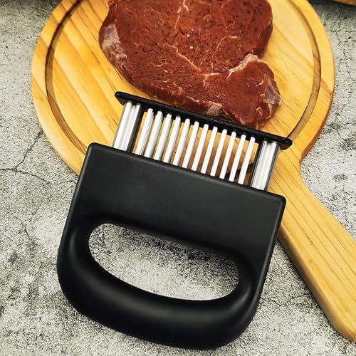 WE-CEF Meat Tenderizer, Meat Tenderizer Tool, Meat Tenderizer Mallet with 48 Stainless Steel Ultra Sharp Needle Blades, Meat Hammer Meat Pounder for Tenderizing Beef, Turkey, Cooking Tool for Marinade - Image 5