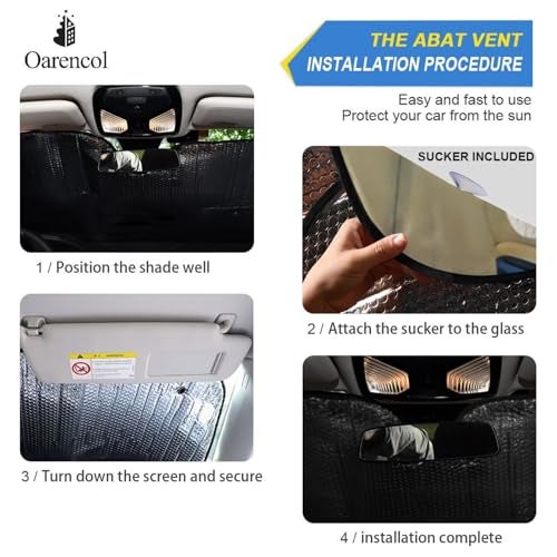 Oarencol Funny Raccoon Driving Animal Car Windshield Sun Shade Foldable UV Ray Sun Visor Protector Sunshade to Keep Your Vehicle Cool (57" x 31.5") - Image 5