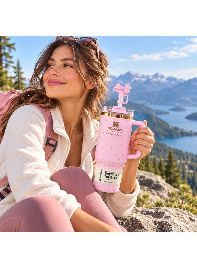 كوب «Quencher H2.0 Flowstate» سعة 40 أونصة، مصنوع من الفولاذ المقاوم للصدأ مع عزل فراغي، مزود بغطاء وقشة، مناسب للماء والشاي المثلج أو القهوة والسموذي وغيرها - Image 4