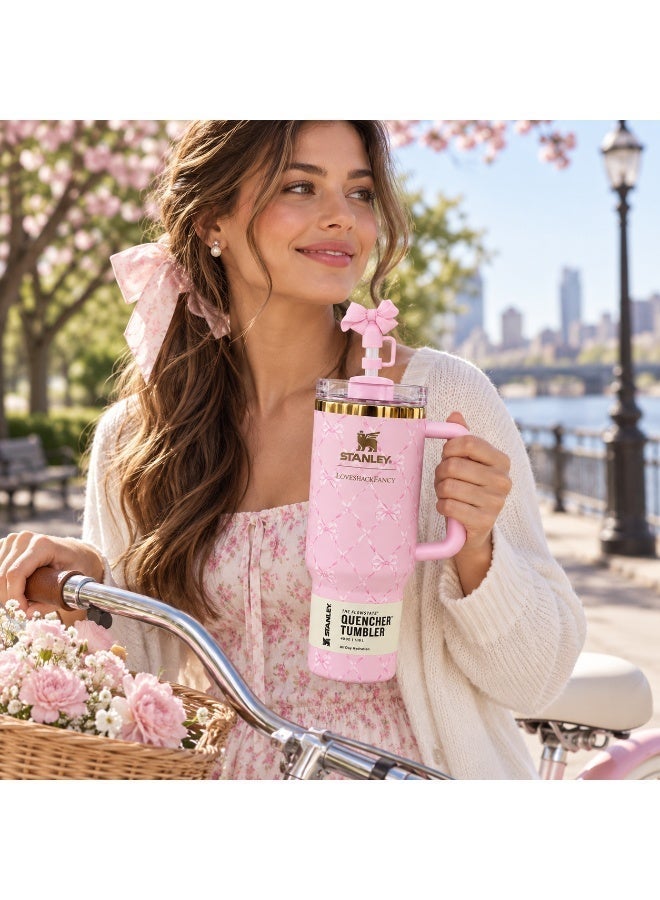 كوب «Quencher H2.0 Flowstate» سعة 40 أونصة، مصنوع من الفولاذ المقاوم للصدأ مع عزل فراغي، مزود بغطاء وقشة، مناسب للماء والشاي المثلج أو القهوة والسموذي وغيرها - Image 5