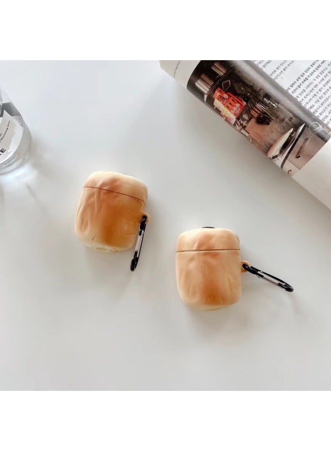 For XiaomiBuds5Pro Headset Protective Cover Cartoon Silicone Soft Case Creative Noise Reduction For XiaomiWireless Bluetooth-color:Silicone Soft Shell-simulated Bread-Model:For XiaomiBuds 5 (headphone Cover)  - Image 1