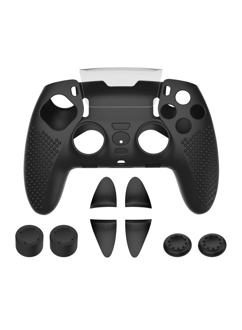 PS5 DualSense Edge Controller Cover, Accessories for PS5 DualSense, Including Cover for DualSense Edge, Thumb Caps, Triggers Extenders, and Touchpad Sticker - Image 1