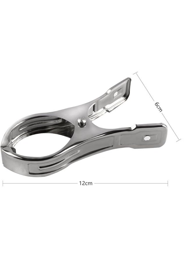 Towel Clips 12 Pack Metal Clothes Pins, Stainless Steel Clothespin Clips for Drying Socks, Hanging Clips, Heavy Duty Clothes Pin, Metal Clips for Craft - Image 3