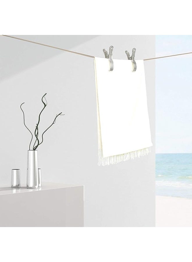 Towel Clips 12 Pack Metal Clothes Pins, Stainless Steel Clothespin Clips for Drying Socks, Hanging Clips, Heavy Duty Clothes Pin, Metal Clips for Craft - Image 5