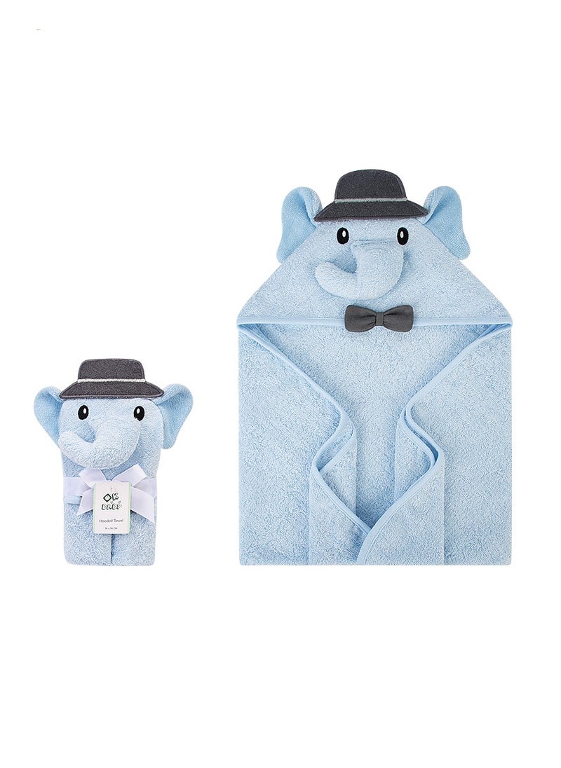 Factory Price - Animal Stuffed Newborn Hooded Towel Gift Set - Mr. Elephant - Image 1